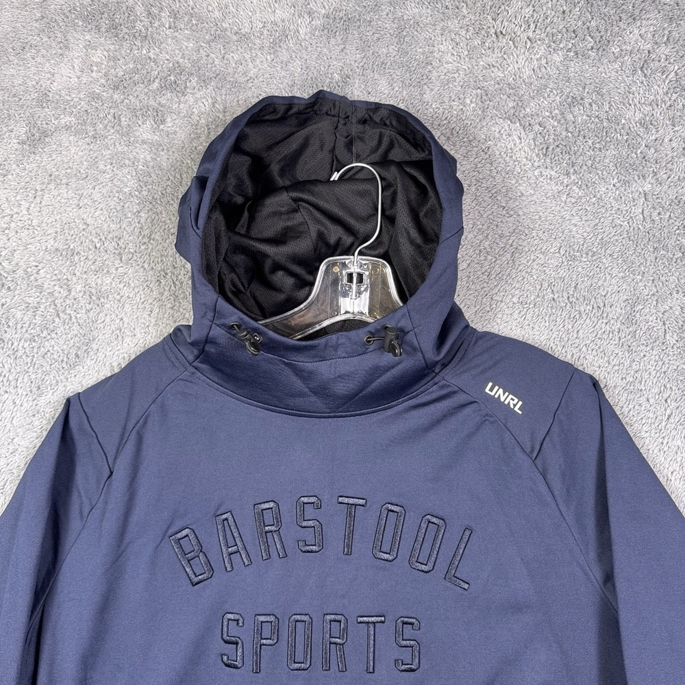 UNRL Hoodie Mens L Barstool Crossover II Pullover Sweatshirt Tech Scuba Hood - Picture 4 of 11